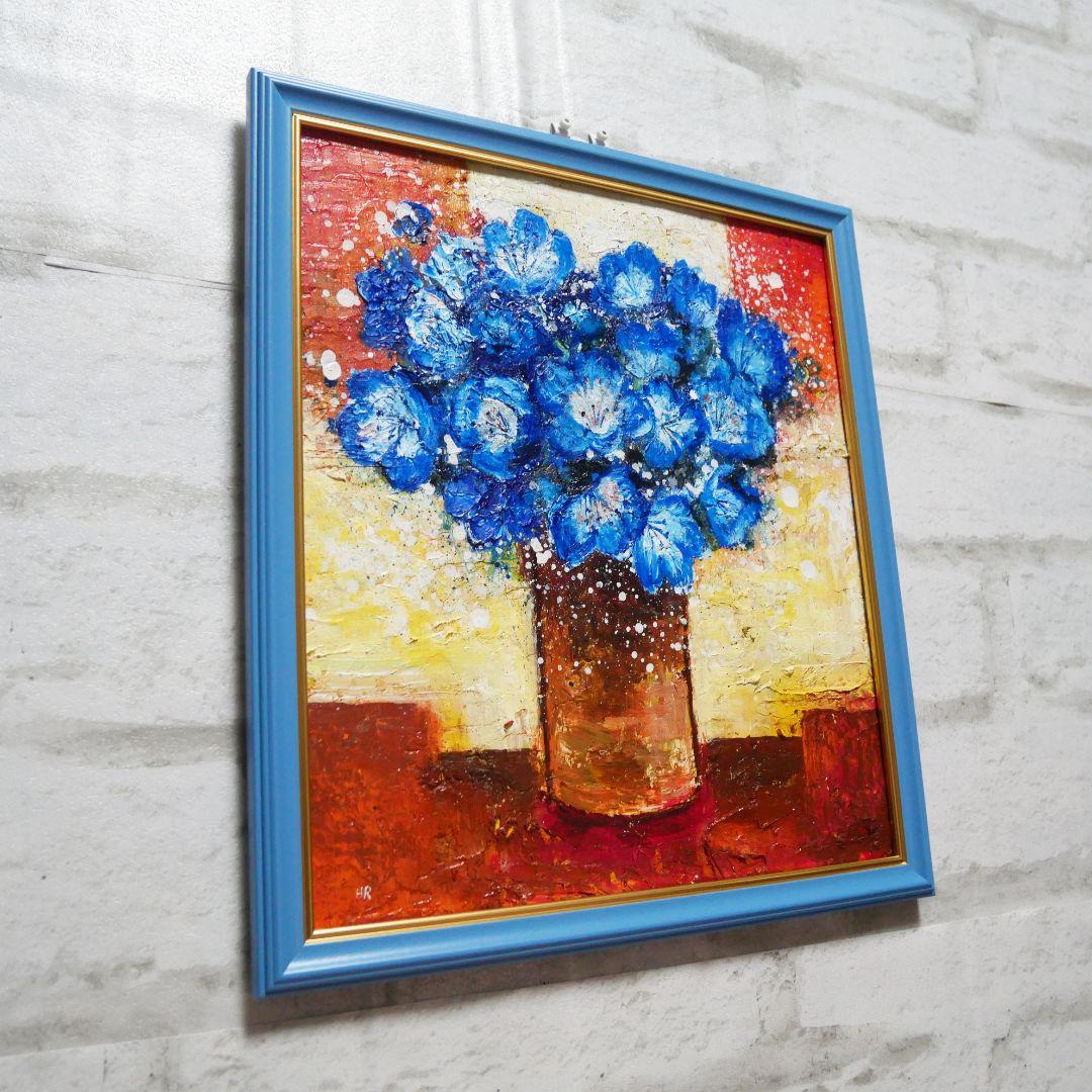 油絵 油彩 油彩画 絵 絵画 【Nemophila】