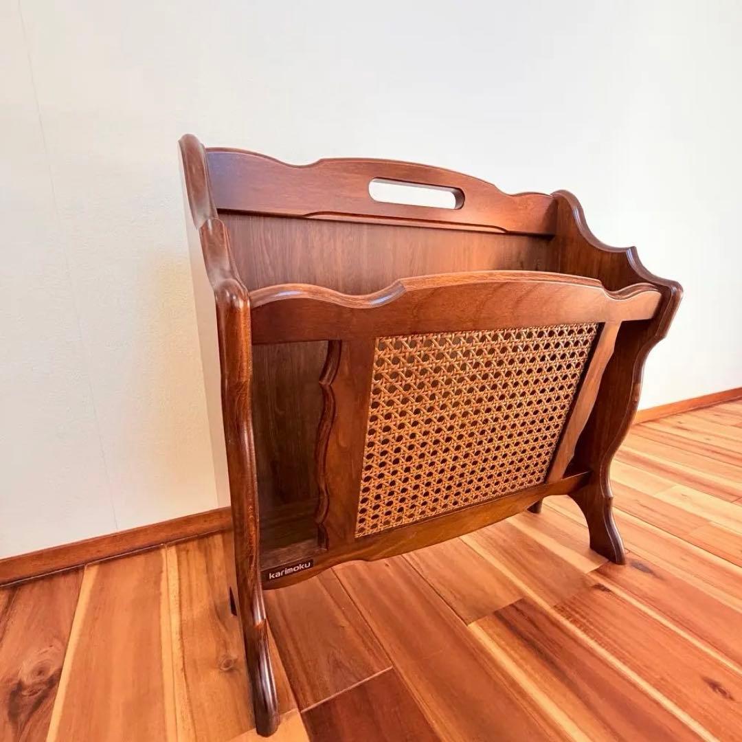 未使用品級　カリモク　マガジンラック　karimoku コロニアル