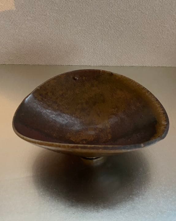 茶碗　備前　杉本立夫　号は泥牛　　京都大吉主人　抹茶碗　桐箱入