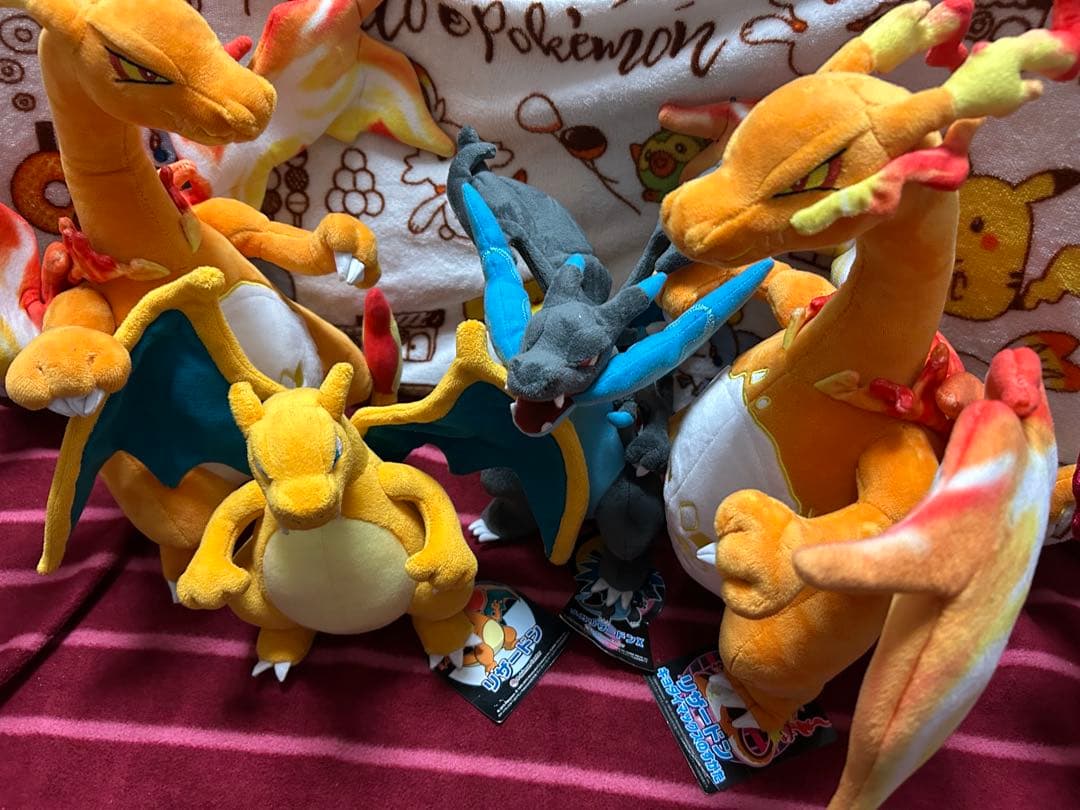 キョダイマックスリザードン　メガリザードンX リザードン　ぬいぐるみ　セット