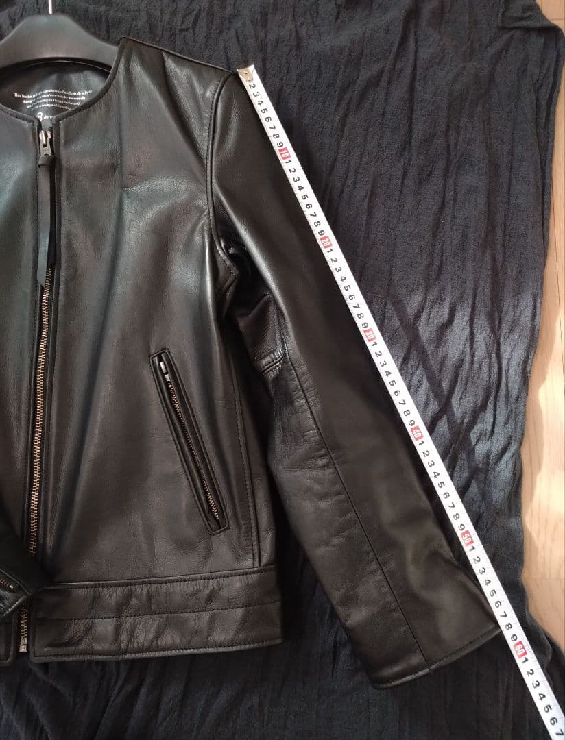 美品 Johnbull ノーカラー レザージャケット　Ｓ