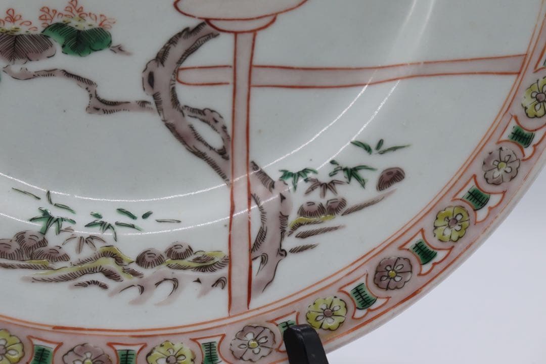 中国　康熙伊万里　鳳紋大皿　木箱入　送料込み1229