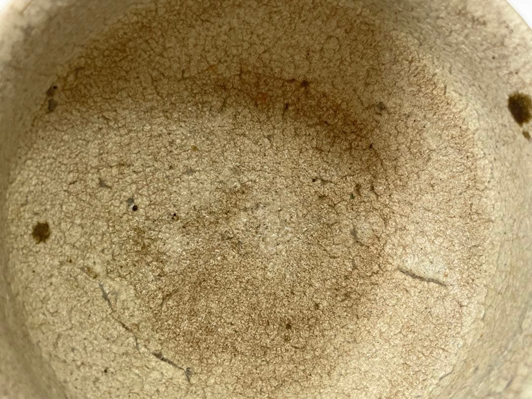 陶芸家　作家物　作者不明　濱田庄司　？　赤絵　柿釉青差　茶碗　抹茶碗　民芸　益子