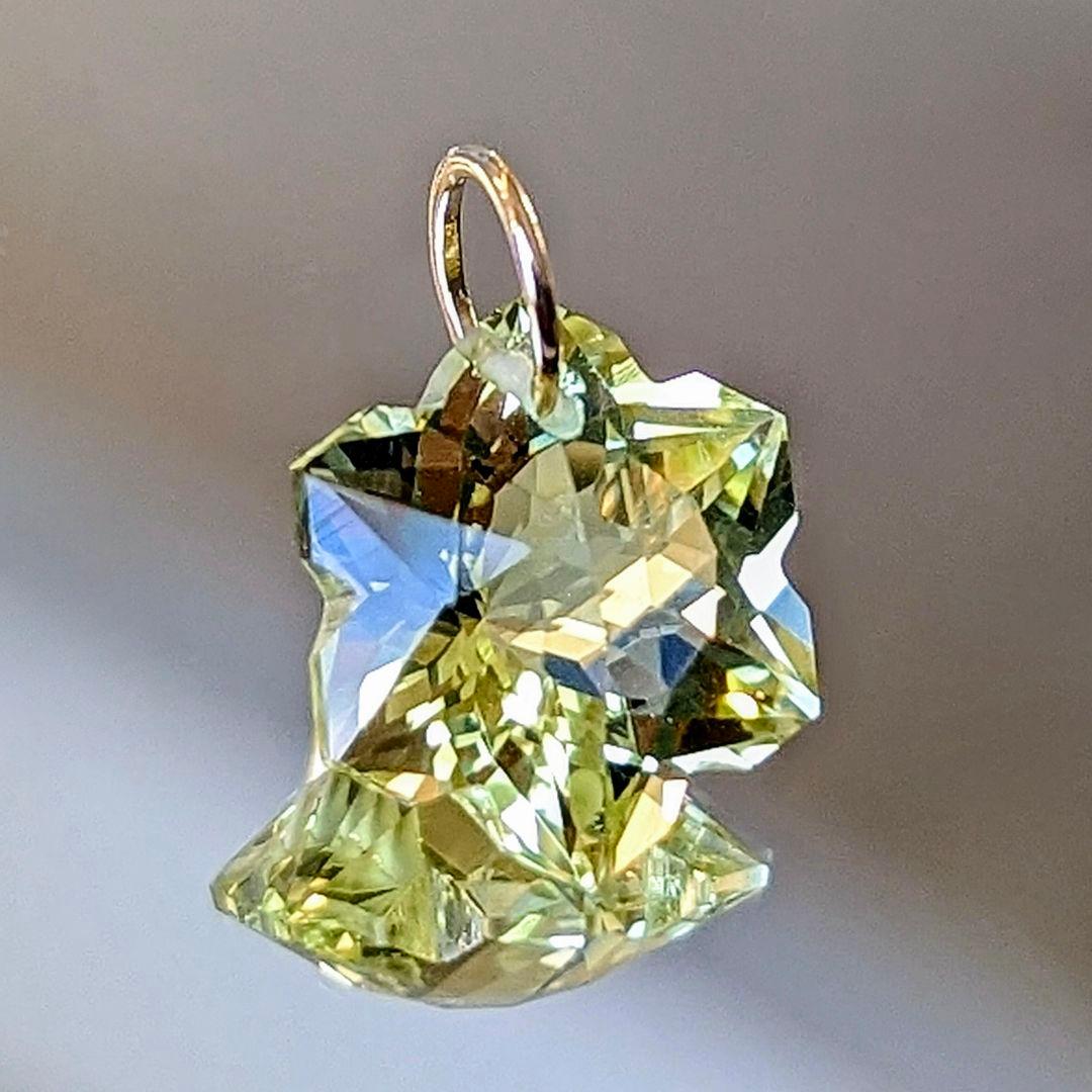 ♢N♢K18 レモンクォーツ 3.65ct チャ―ム ペンダントトップ