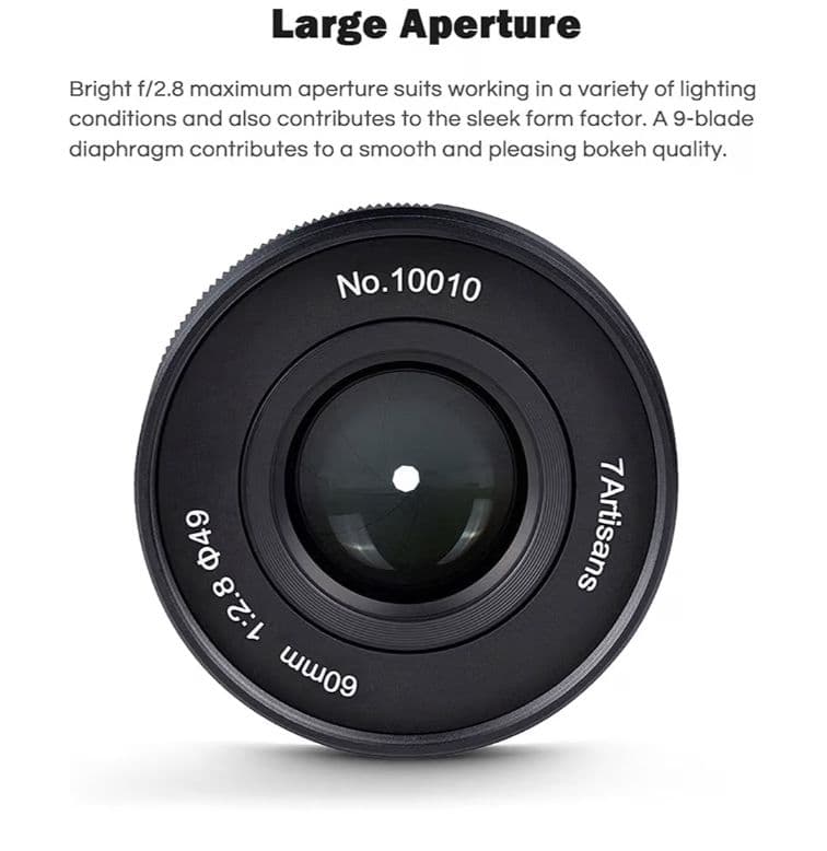 7Artisans 60mm F2.8 II マクロ eマウント　箱説明書あり