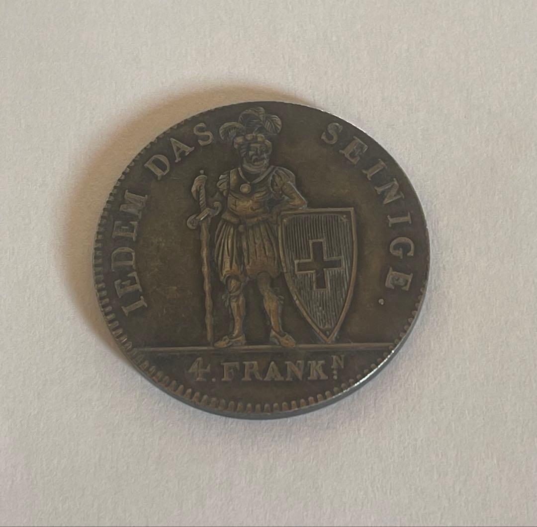 【1816年】スイス アッペンツェル 4フラン銀貨