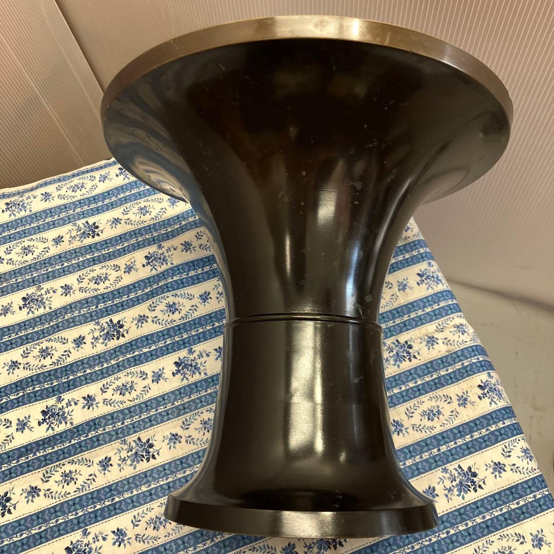 華道道具　花器　銅製　唐銅ラッパ型　花器　ダンボール箱　S385KD2