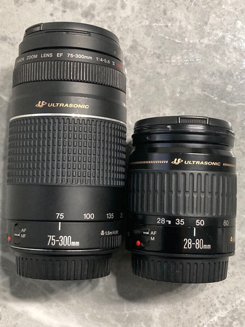 ⭐️完動品⭐️ Canon EF75-300mm & 28-80mmダブルレンズ