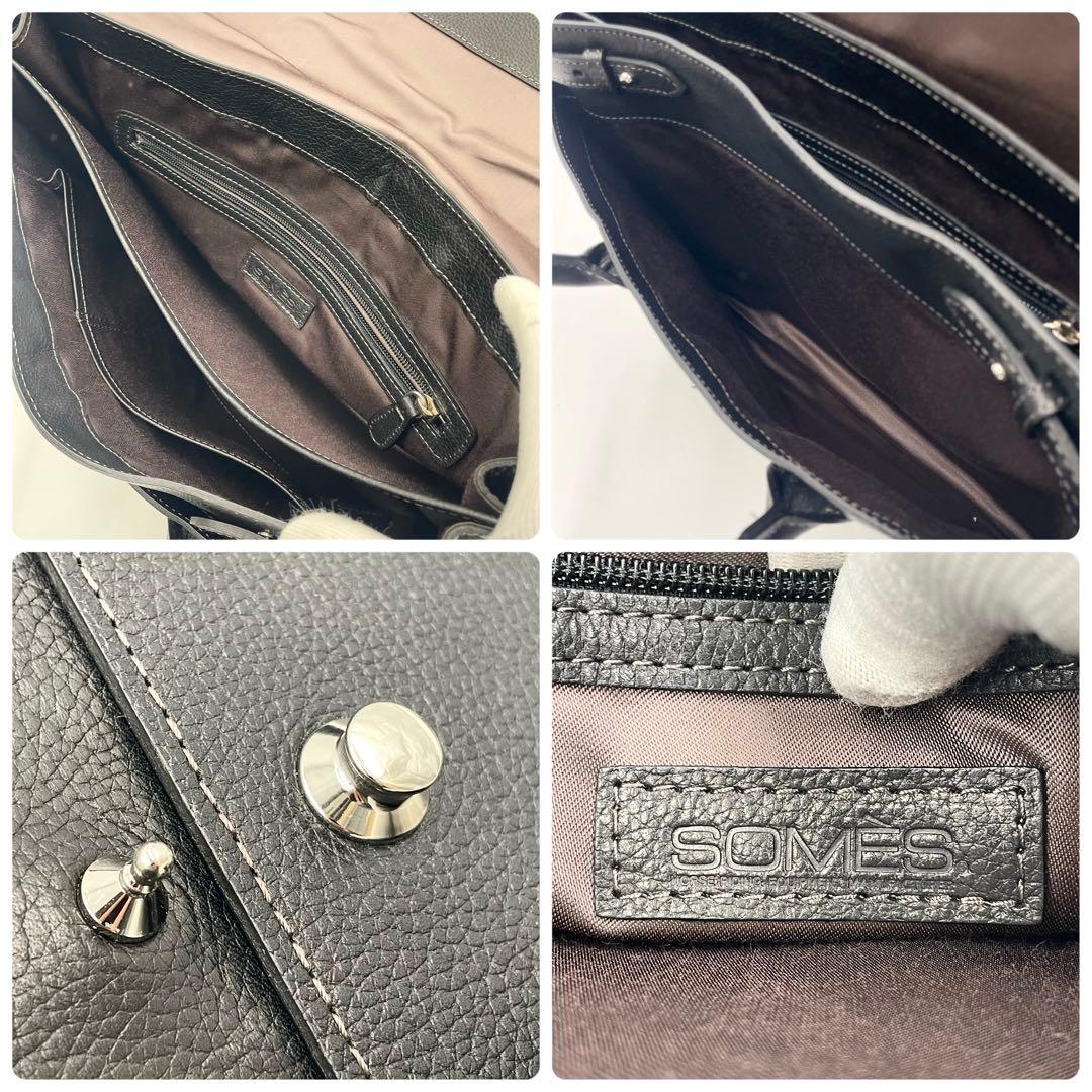 極美品✨ソメスサドル　グスト　ビジネスバッグ　トートバッグ　黒　本革　皇室御用達