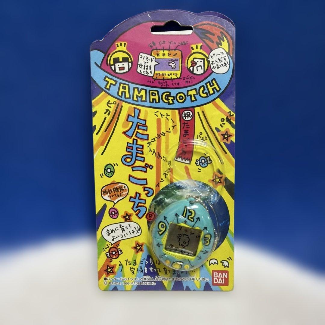 完動品!! たまごっち 日本語 初代 時計 ブルー 青 レア 希少