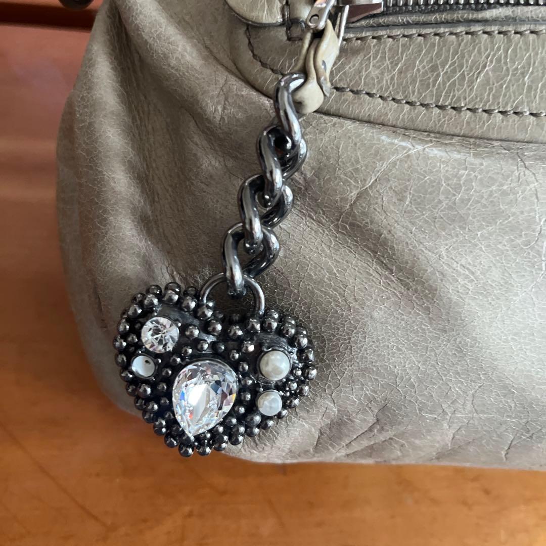 MIU MIU グレー レザー バッグ