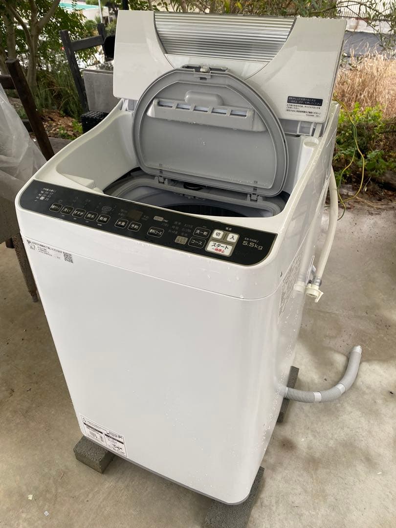 ［美品］シャープ2021年製　使用少　簡易乾燥付5.5kg ES-TX5EJ-W