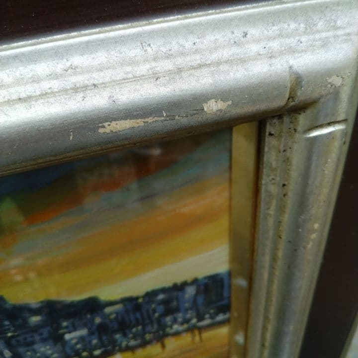 油彩画守矢猛(マルセーユ暮色 )