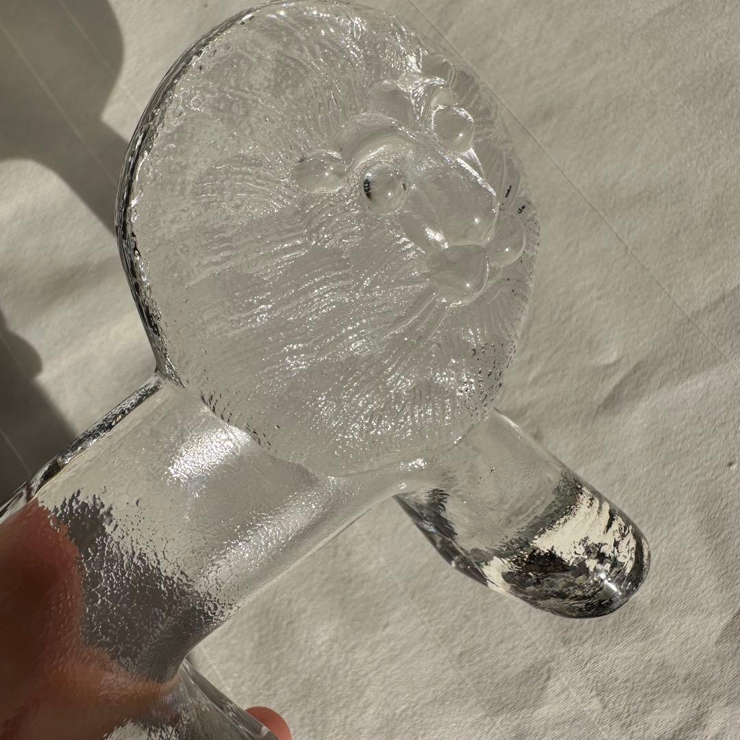 ヴィンテージ！KOSTA BODA クリスタル ライオン 置物 北欧