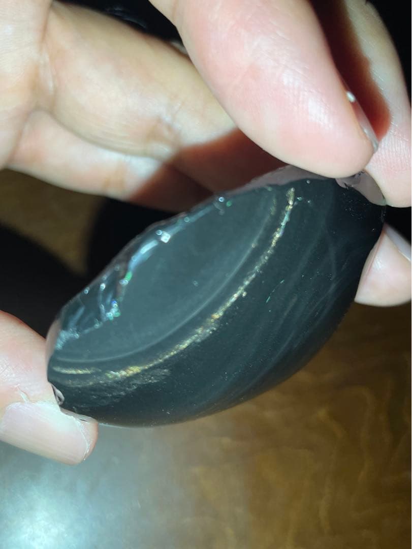 研磨品　十勝石玲瓏　金虹　ゴールデンレインボーオブシディアン