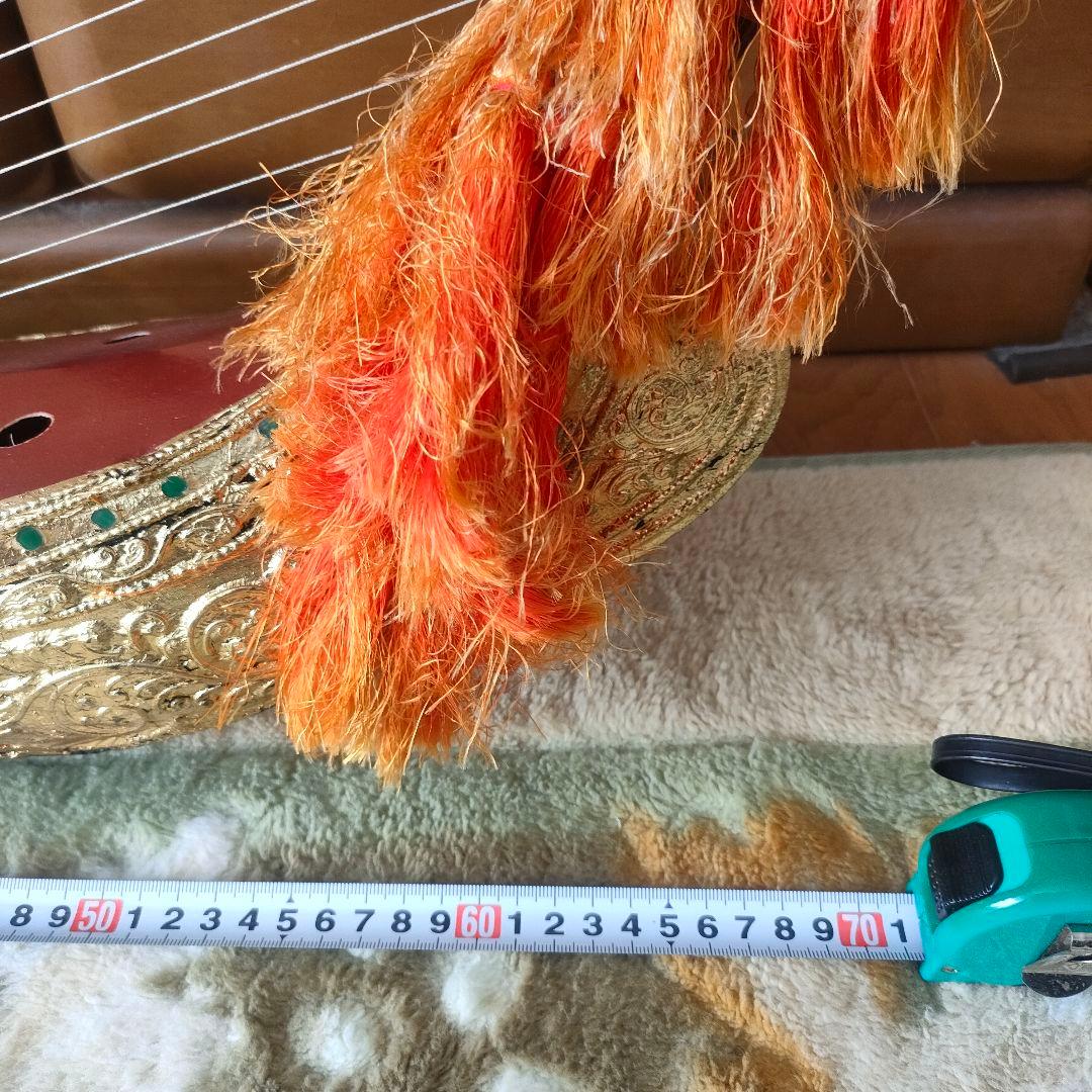 ハープ 竪琴 アジア民族楽器 オブジェ インテリア雑貨 アンティーク弦楽器 伝統