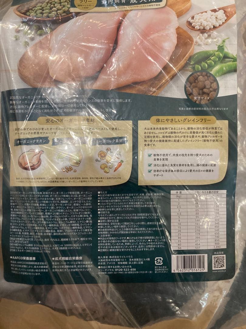 ソルビダ　グレインフリー　チキン　室内飼育成犬用　12kg