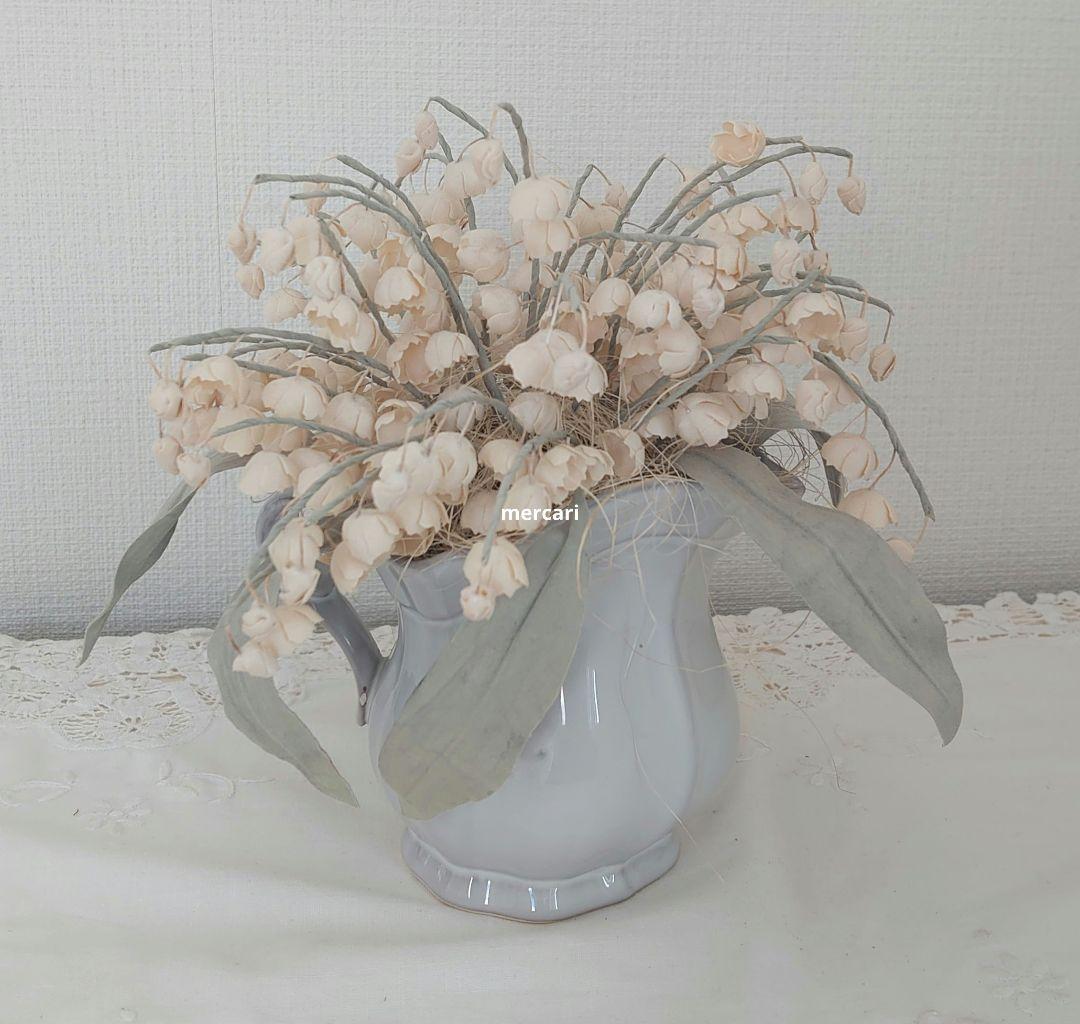 すずらんの布花　オブジェ