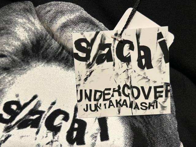 ♪送料無料★sacai × UNDERCOVER★名作★Tシャツ★黒★紙タグ付♪