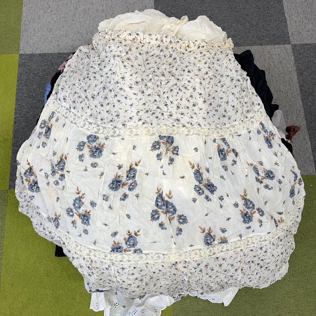 ^*^様 2 ユーロ古着　柄スカートミックス60着セットまとめ売りレディース