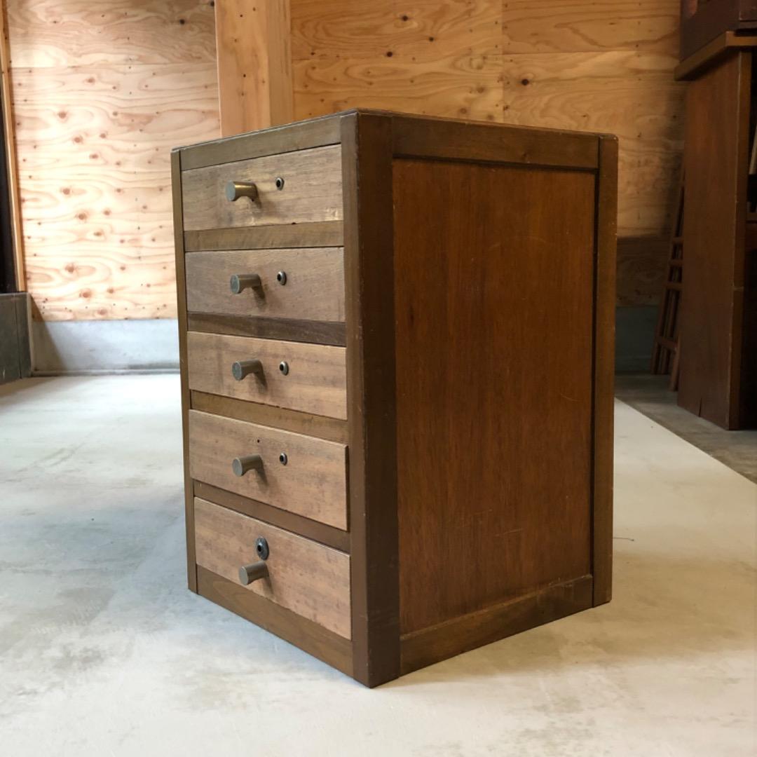 昭和　アンティーク　木製　書類棚　書類ケース　箪笥　レターケース　引き出し