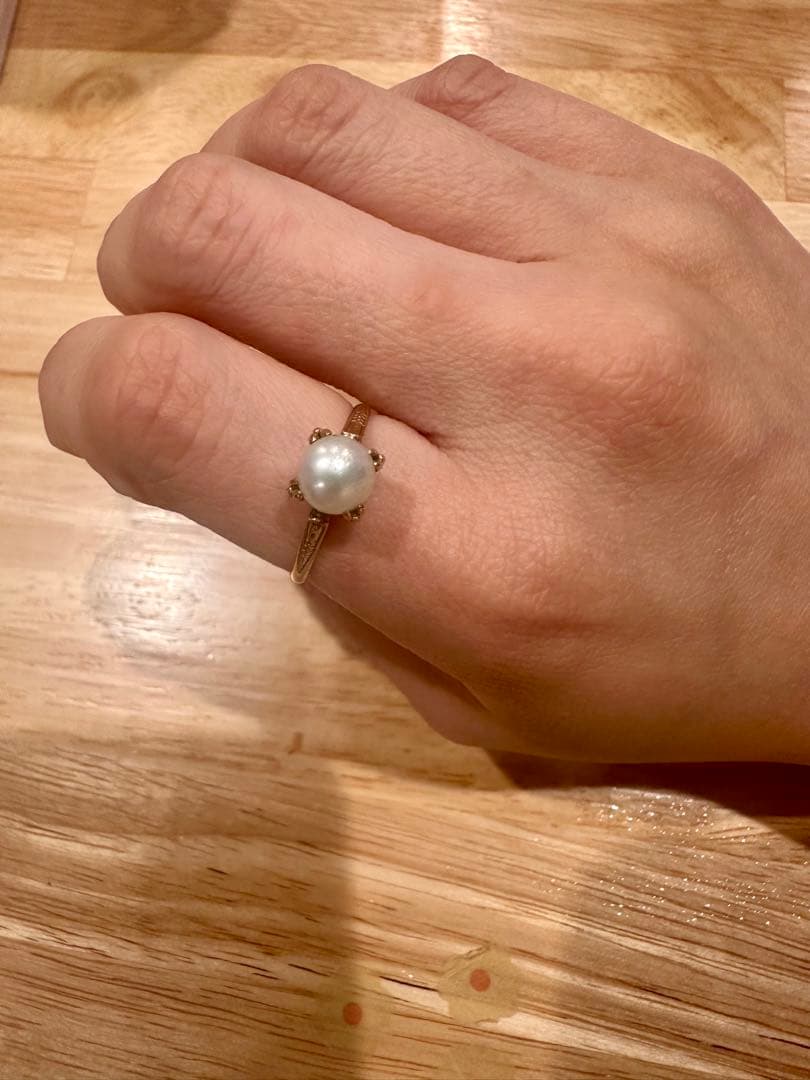 ヴィンテージ K18パールリング