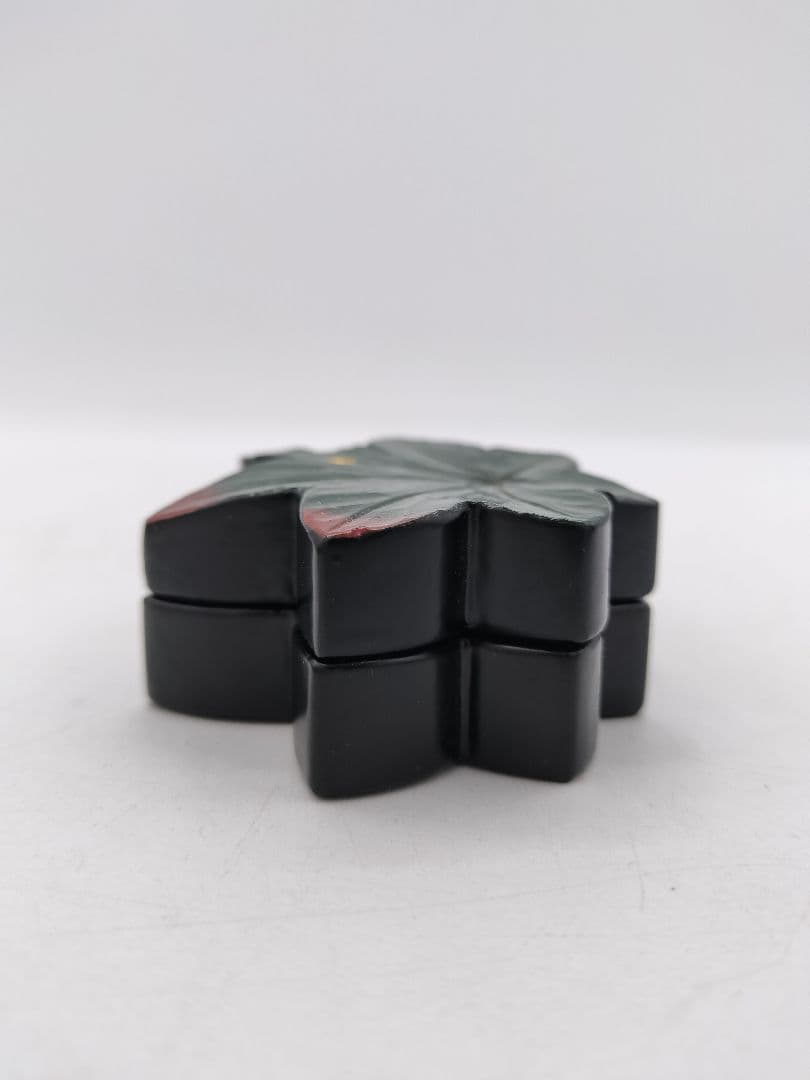 c775 【新品・未使用】香合 紅葉 般若雲舟 木箱 茶道具