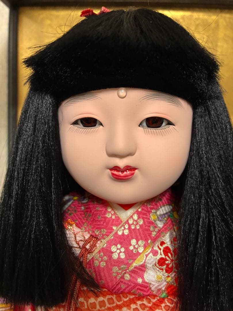 市松人形・人形の高さ約40cm・日本人形