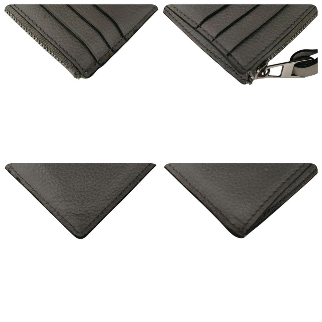 ロエベ　カードケース　スクエアカードホルダー　グレー　グリーン