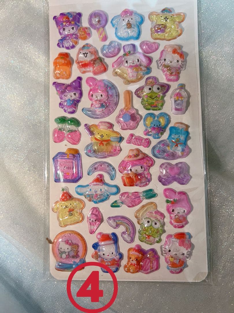 ポンポンドロップ硬質蓄光キャラクターシール80枚セット