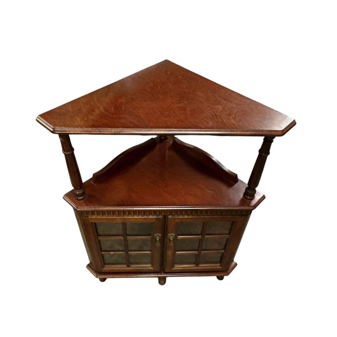 四国工芸　古具　木製コールキャビネット コーナーラック