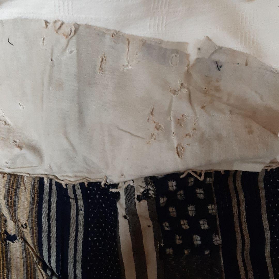 襤褸　巾着　藍木綿