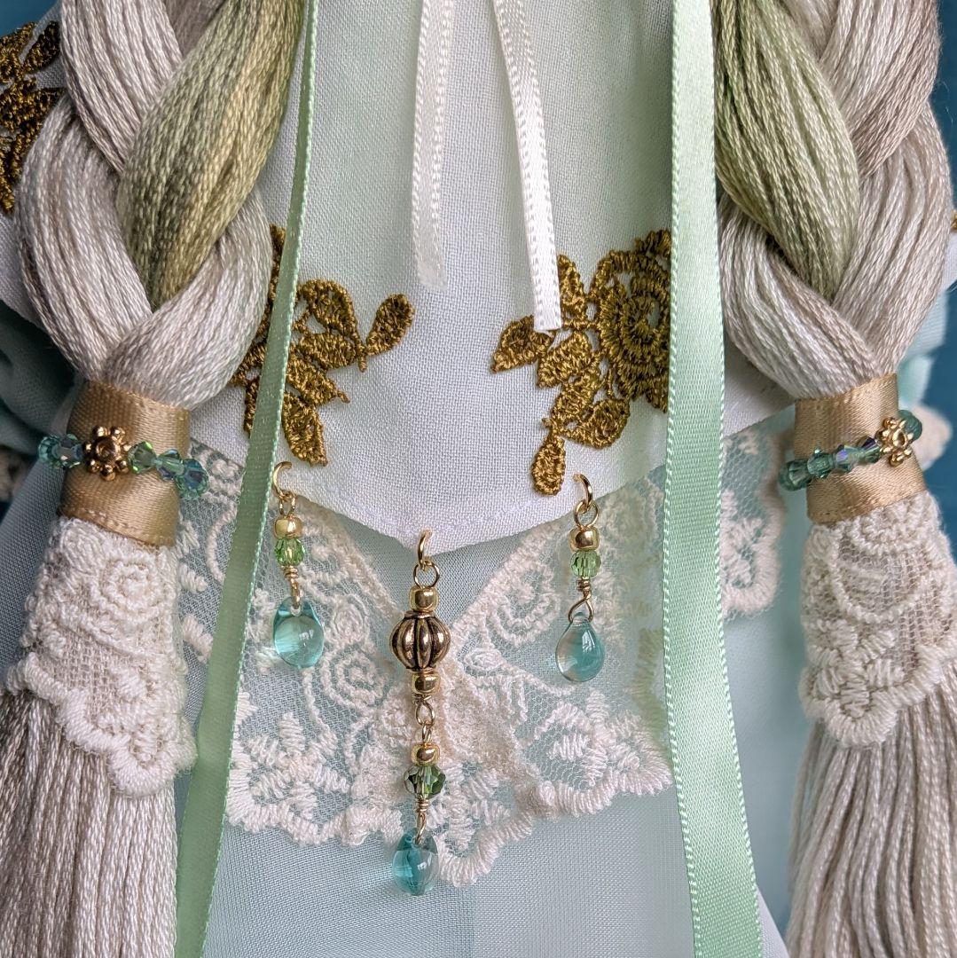 翠銀髪の子　オリジナル アートドール