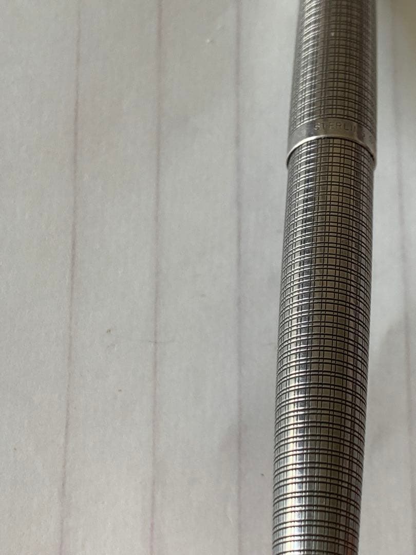 プラチナ シルバー 万年筆 18K WG