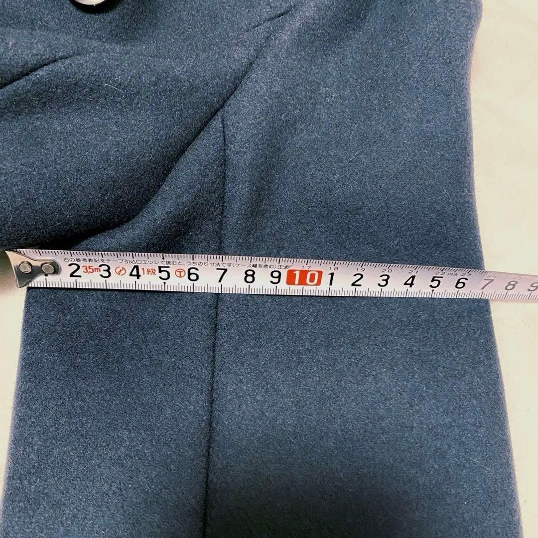 【タグ付き】UNITED TOKYO　ネオカシミヤ混レイルボクシーコート ブルー