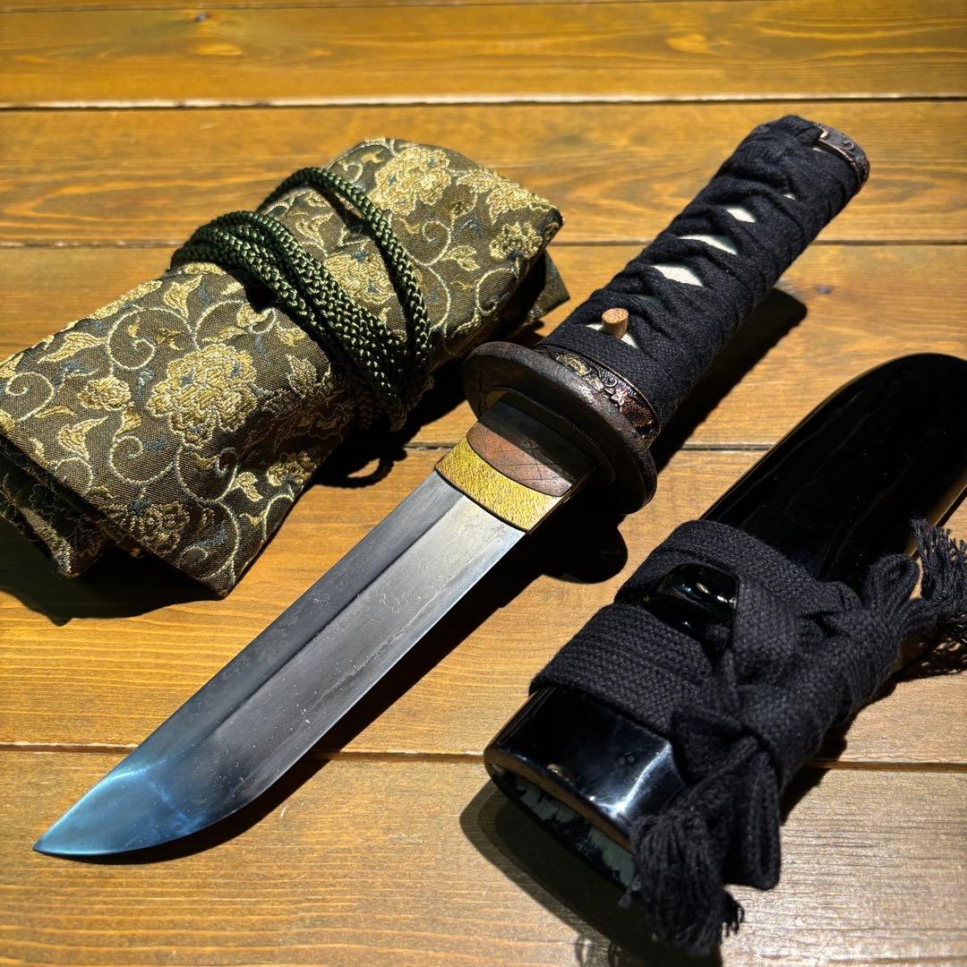 日本刀残欠クラフトナイフNo.77 播磨大掾藤原重高 茎 裏銘有り