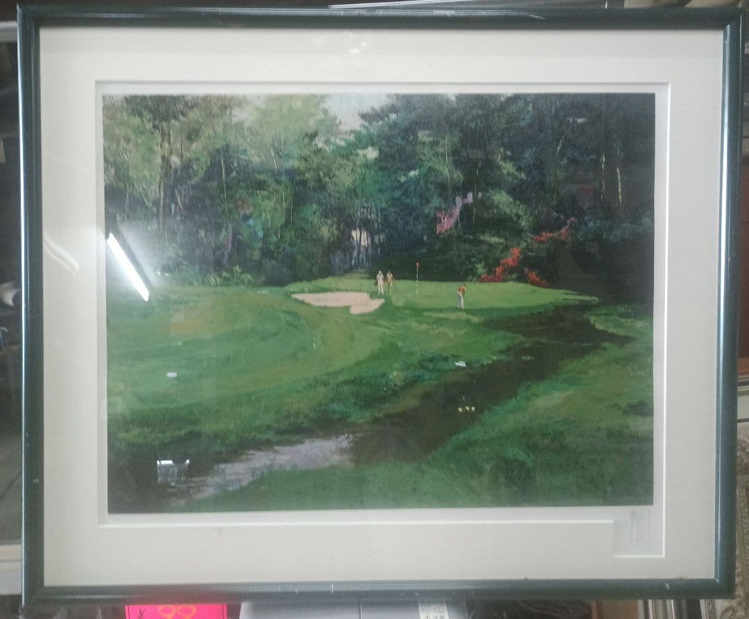 4560）マークキング　リトグラフまたはシルクスクリーン「アプローチ」額装