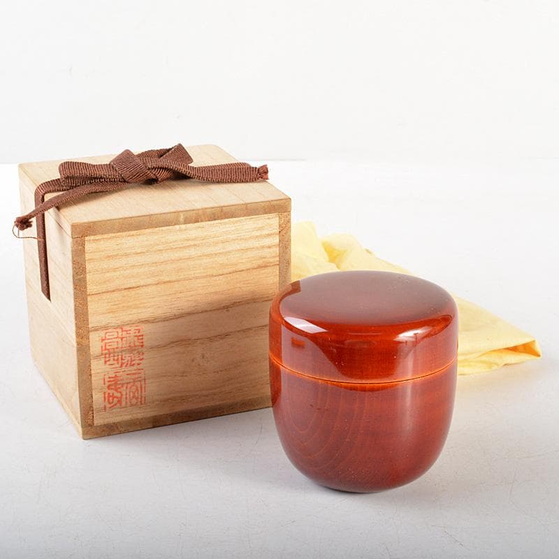 茶道具　飛騨春慶塗　散木　大棗　花押あり　共箱　N　6075