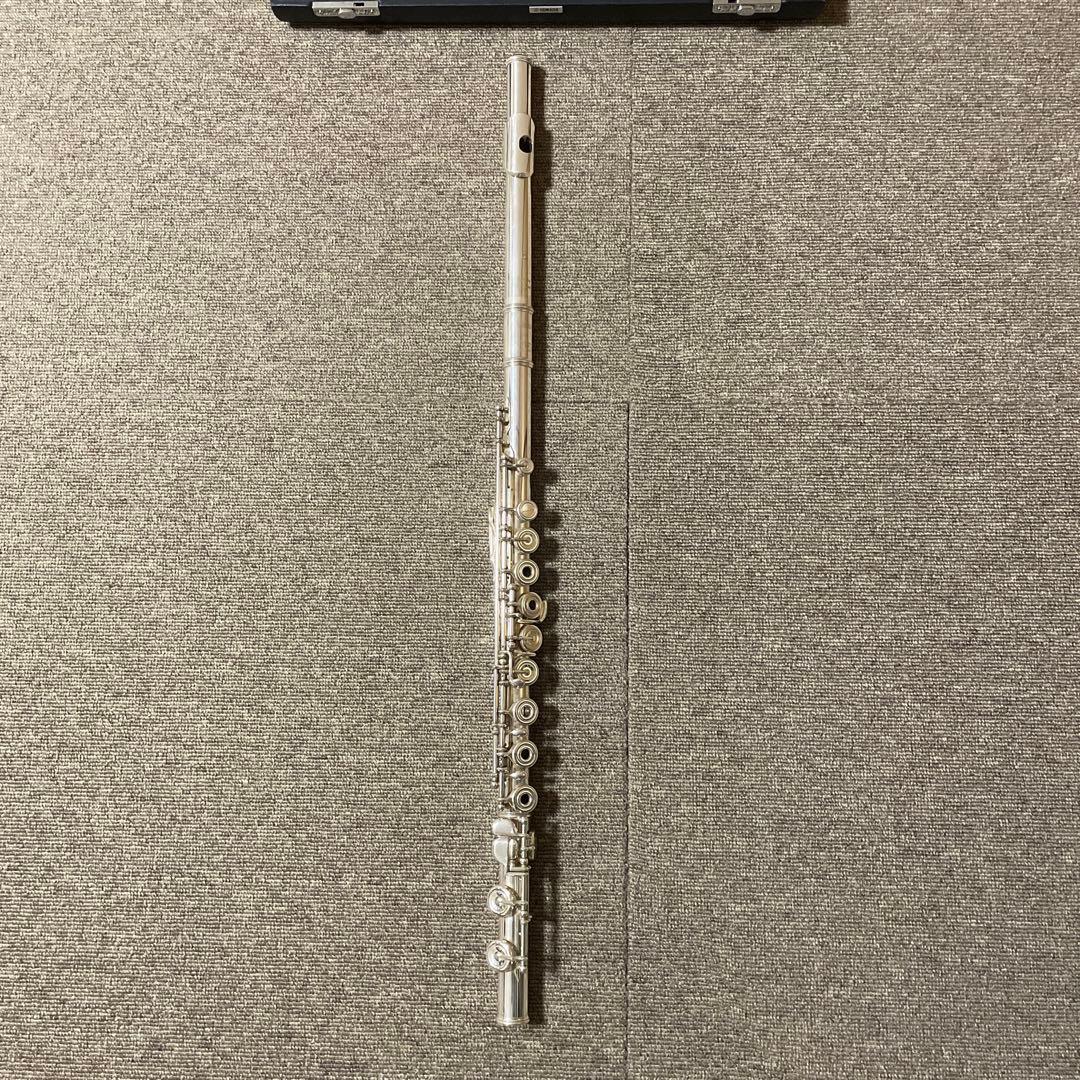 YAMAHA フルート 577 頭部間銀製　ケース付き　オフセット　リングキー