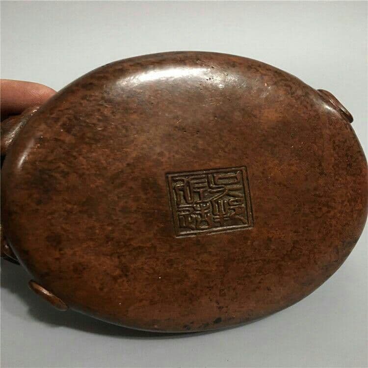 古玩古工芸品双耳瑞獣竜灰皿装飾置物