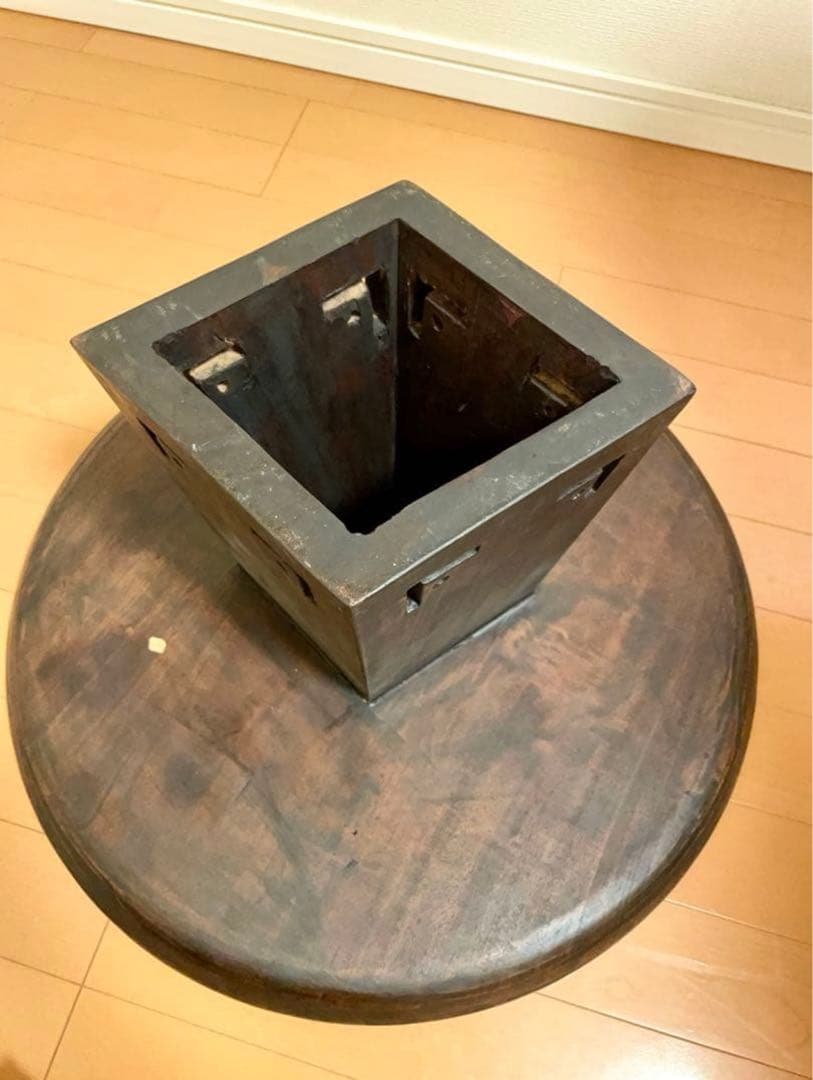 アジアン　ローテーブル　木製円形座卓