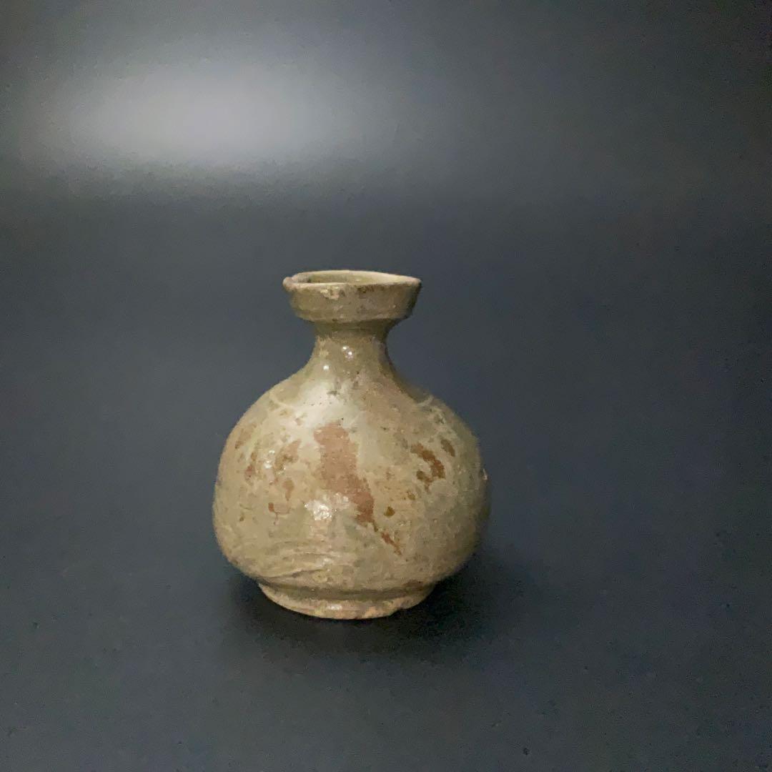 高麗青磁　小壺　油壺　韓国　朝鮮　高さ8cm R1391ダM