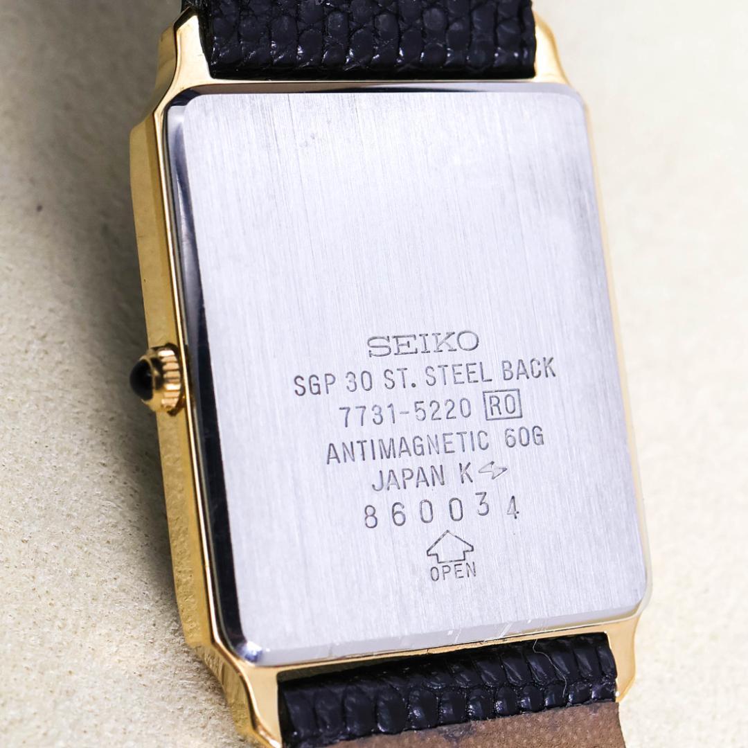 稼働 SEIKO Dolce 腕時計 クラシカル レザー SGP30 2802