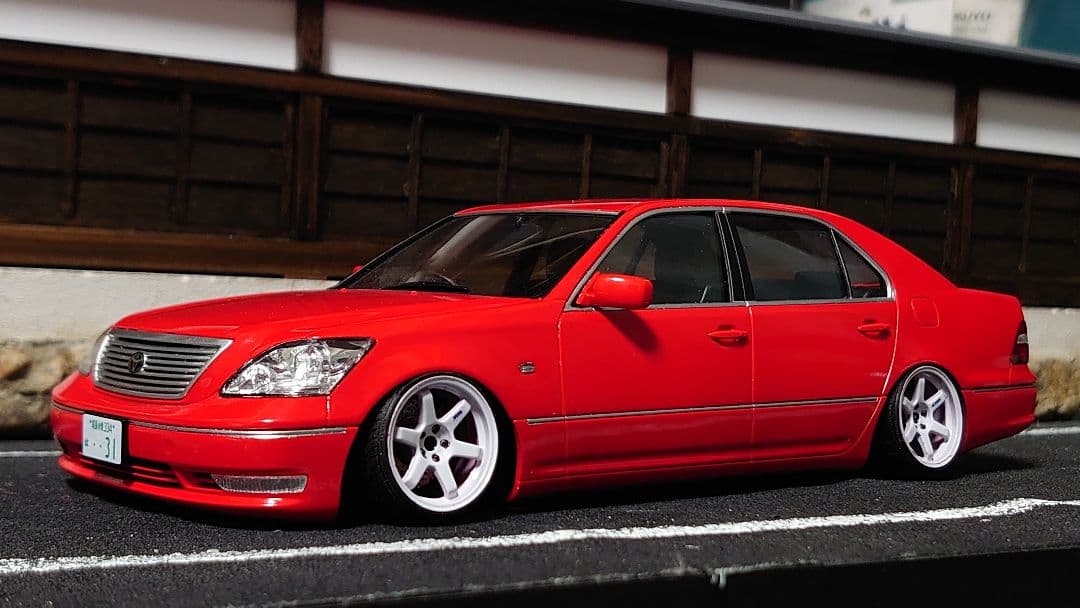 1/24 アオシマ 30セルシオ ドリ車 完成品