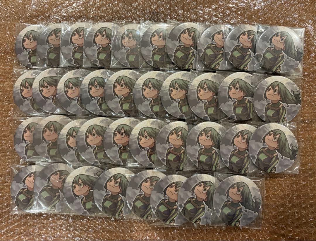 蛙吹梅雨 ヒロアカ 原画展 50点まとめ売り 缶バッジ アトコ