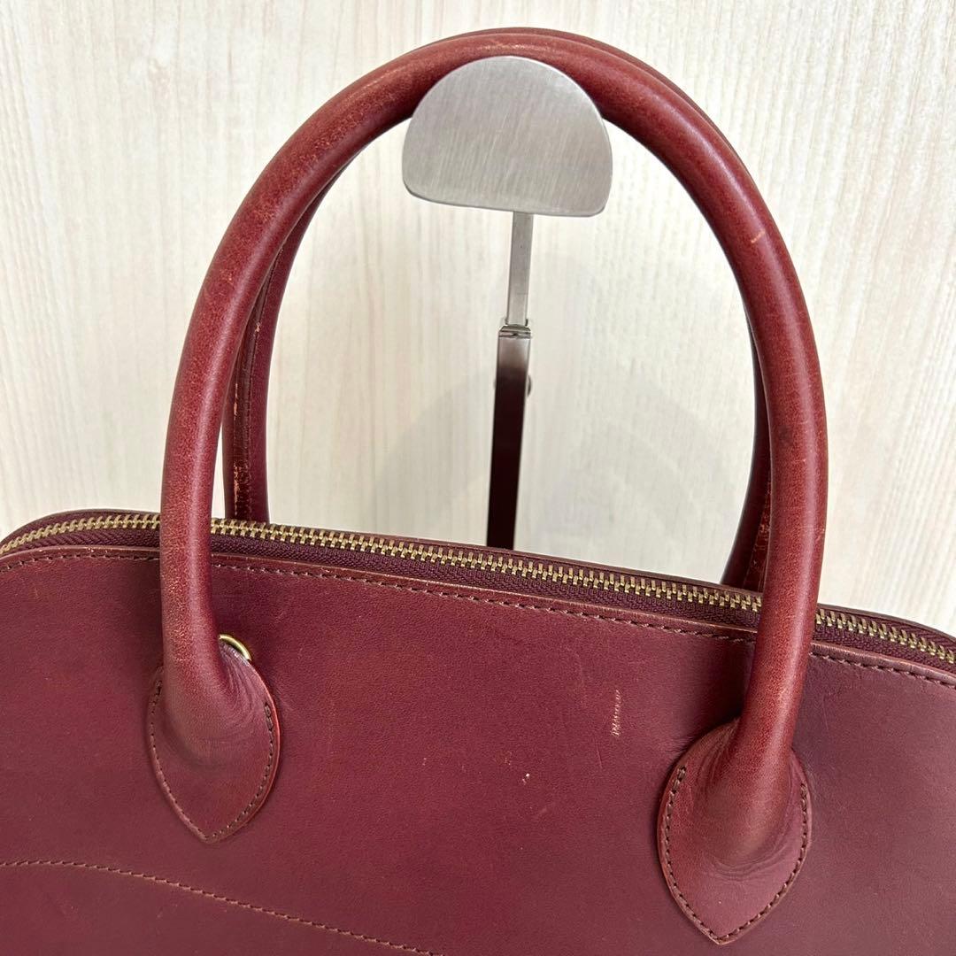 【美品】ソメスサドル　ハンドバッグ　ショルダーバッグ　ボルドー　2way