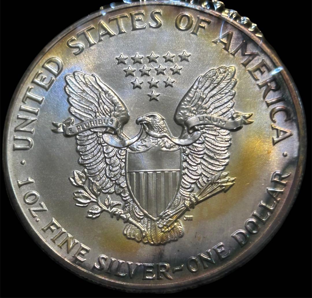 アメリカ 1987 Walking Liberty銀貨 美ブルートーン 1$