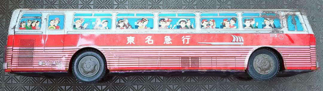 激レア 65cm イチコー 東名急行 バス ブリキ 昭和レトロ ビンテージ