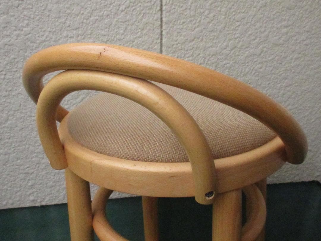 ★秋田木工アキモク曲木ベントウッドチェア2091-U/カウンターチェア