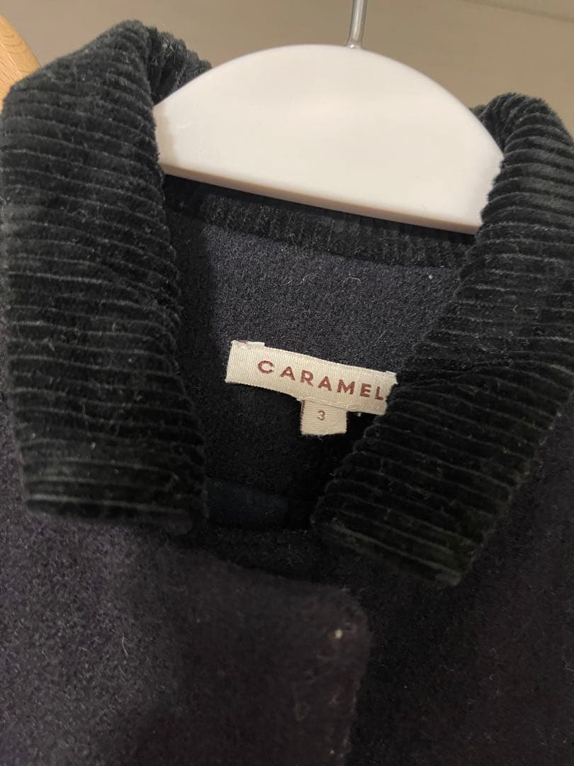 CARAMEL ウールコート 100-120 紺色 美品 英国ブランド